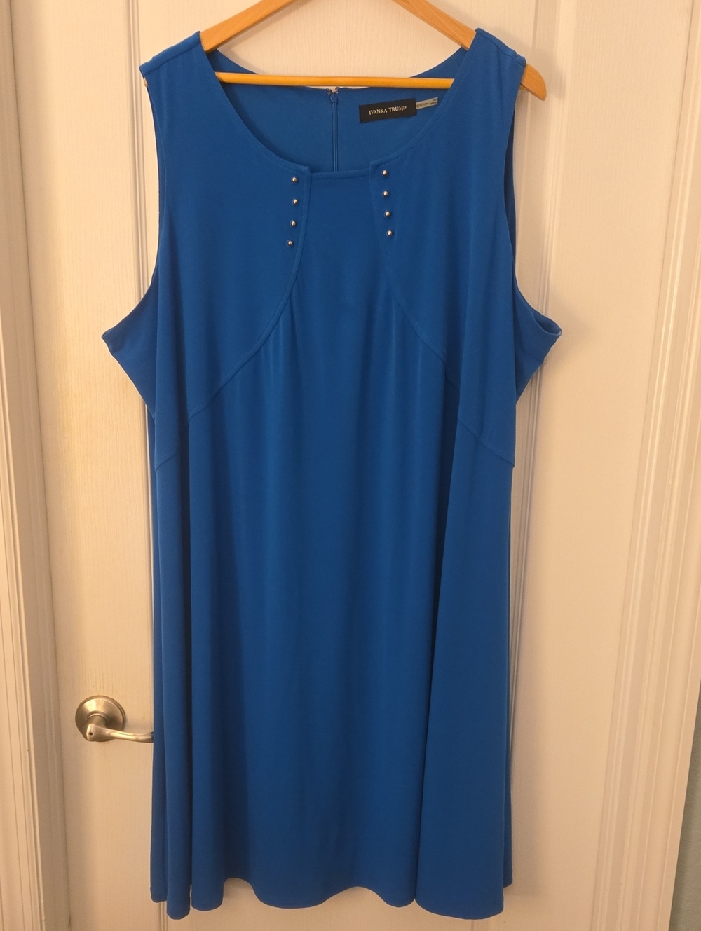 Ivanka Trump Beautiful Blue Sleeveless Midi A Line Dress PLUS SIZE 22W
